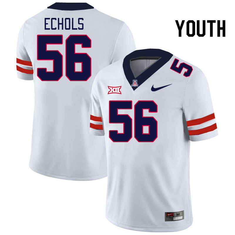 Youth #56 Bryce Echols Arizona Wildcats Big 12 Conference College Football Jerseys Stitched-White